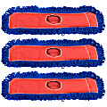 Alpine Microfiber Dust/Dry Mop Replacement Heads, 24", Blue, Pack Of 3 Heads 1 thumbnail image