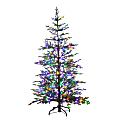 Nearly Natural 6’H Pre-Lit Artificial Natural Fresh Cut Fir Christmas Tree, 72”H x 48”W x 48”D, Green - T4801 1 thumbnail image