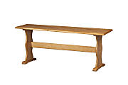 Linon Jessica Bench, 17-1/4"H x 43-1/4"W x 12"D, Honey Pine