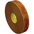 3M™ 3732 Preprinted Carton Sealing Tape, 3" Core, 2" x 1,000 Yd., Tan/Red, Case Of 6