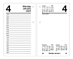 AT-A-GLANCE® Loose-Leaf Daily Desk Calendar Refill With Monthly Tabs, 3-1/2" x 6", January To December 2021, E717T50