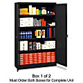 Tennsco Jumbo Storage Cabinet, 78"H x 48"W x 24"D, Black, Box 1 Of 2