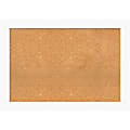 Amanti Art Rectangular Non-Magnetic Cork Bulletin Board, Natural, 41” x 29”, Cabinet White Plastic Frame 1 thumbnail image