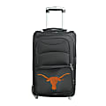 Denco Sports Luggage NCAA Expandable Rolling Carry-On, 20 1/2" x 12 1/2" x 8", Texas Longhorns, Black