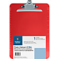 Sparco Plastic Clipboard, 8 1/2" x 12", Red