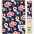 2026 Excello Brands Hardcover Fashion Daily/Weekly/Monthly Planner, 5.5" x 8", Small Navy Floral November 2025 - December 2026, (FSHN-CY26-58-84) 1 thumbnail image