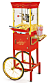 Nostalgia Electrics CCP510 Vintage Commercial Popcorn Cart, Red