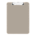 Sparco Plastic Clipboard With Flat Clip, 8 1/2" x 11", Smoke