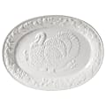 Gibson Home Ceramic Turkey Platter, 18-3/4", White