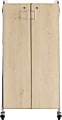 Safco® Whiffle Double-Column 4-Shelf Rolling Storage Cart, 60"H x 30"W x 19-3/4"D, Gray 1 thumbnail image
