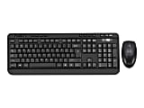 Adesso Antimicrobial Wireless Desktop Keyboard and Mouse Combo, Black