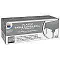 Amscan Boxed Plastic Table Roll, Silver, 54” x 126’