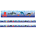 Charles Leonard Rectangle Cut Borders/Trims, Sea Life, 24’ Per Pack, Set Of 2 Packs