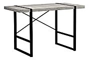 Monarch Specialties Jared 49"W Computer Desk, Gray Reclaimed Wood/Black