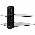 Sanus Dual TV Shelf for Under TV Wall Mount - Black - 20 lb Load Capacity