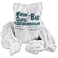 Office Snax Bag A Rags Reusable Wiping Cloths, Cotton, White, 1lb Pack 1 thumbnail image