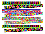Barker Creek Double-Sided Border Set, 3" x 35", Just Groovy, 12 Strips Per Pack, Set Of 4 Packs 1 thumbnail image