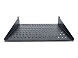 Intellinet Network Solutions 19 Inch Network Server Rack 15.7 In. (400 mm) 2U Cantilever Shelf - 2-Point Front Mount, Vented, Black"
