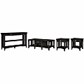 Bush® Furniture Salinas Coffee Table With Console Table And Set Of 2 End Tables, Vintage Black, Standard Delivery 1 thumbnail image