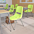 Flash Furniture HERCULES Series Ergonomic Shell Stack Chair, Green