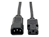 Eaton Tripp Lite Series PDU Power Cord, C13 to C14 - 10A, 250V, 18 AWG, 1 ft. (0.31 m), Black - Power extension cable - P004001 1 thumbnail image