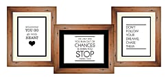 PTM Images Photo Frame, Trio Collage, 16 1/2"H x 1 3/4"W x 39 1/2"D, Natural Brown