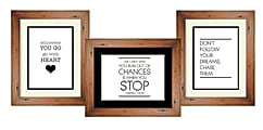 PTM Images Photo Frame, Trio Collage, 16 1/2"H x 1 3/4"W x 39 1/2"D, Natural Brown 1 thumbnail image