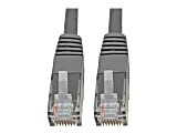 Tripp Lite Cat6 Cat5e Gigabit Molded Patch Cable RJ45 M/M 550MHz Gray 15ft - 1 x RJ-45 Male Network - 1 x RJ-45 Male Network - Gold Plated Contact - Gray