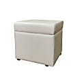 Mayline® Santa Cruz Lounge Seating, Ottoman, White/White 1 thumbnail image