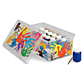 Office Depot® Brand Plastic Storage Box, 6.3 Quarts, Clear/Handprint Design 1 thumbnail image