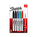 Sharpie® Permanent Fine-Point Markers, Assorted Colors, Pack Of 5 Markers 1 thumbnail image