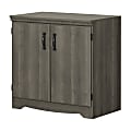 South Shore Farnel 2-Door 33"W Storage Cabinet, Gray Maple