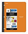 Five Star 11" 1-subject Wireless Notebook - 80 Sheets - Sewn - College Ruled - 3 Hole(s) - 9 1/8" x 11" - BlackPlastic Cover - Pocket, Perforated, Bleed Resistant, Easy Tear, Durable Cover - 1 Each