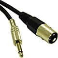 C2G 3ft Pro-Audio XLR Male to 1/4in Male Cable - XLR Male Audio - Male Audio - 3ft - Black