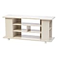 IRIS Large TV Stand With Wheels, 22-3/8"H x 46-7/8"W x 15-5/16"D, White