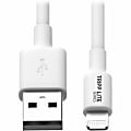 Eaton Tripp Lite Series USB-A to Lightning Sync/Charge Cable (M/M) - MFi Certified, White, 3 ft. (0.9 m) - Data / power cable - USB male to Lightning male - 3.3 ft - white