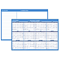 AT-A-GLANCE® Yearly Erasable Wall Calendar, Reversible 2 Color, 36" x 24", Black/Blue Ink, January To December 2018 (PM20028-18)