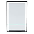 SEI Wervin Lighted Mirror With Shelf, 45-3/4” x 35-1/4”, Black 1 thumbnail image