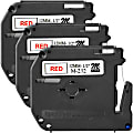 P-touch P-touch Nonlaminated M Series Tape Cartridge - 1/2"x 26 1/5 ft - Rectangle - Direct Thermal - White - Self-adhesive, Non-laminated - 3/Bundle 1 thumbnail image