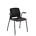 KFI Studios Imme Stack Chair With Arms, Black