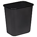Sparco Rectangular Wastebasket, 7 Gallons, 15" x 14 1/2", Black