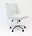 Boss Office Products Decorative Fabric Mid-Back Task Chair, Light Gray/Chrome