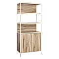 Sauder® Nova Loft 76"H 5-Shelf Open Bookcase With Doors, Kiln Acacia®