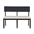 Linon Dixie Dining Bench, Beige/Dark Charcoal