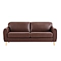 Serta Lachlan Faux Leather Sofa, 33-7/8"H x 78-1/3"W x 33-1/2"D, Brown/Natural 1 thumbnail image