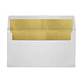 LUX Photo Greeting Foil-Lined Invitation Envelopes, A7, Peel & Stick Closure, White/Gold, Pack Of 1,000 1 thumbnail image