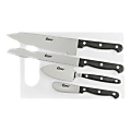 Acme United 5-Piece Breakroom Knife Set With Cutting Board, Black