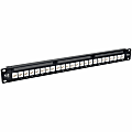 Tripp Lite 24-Port Cat6a Patch Panel Feedthrough Rackmount RJ45 Ethernet 1U, N2540246A 1 thumbnail image