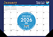 2026 Willow Creek Press Monthly Desk Pad Calendar, 12" x 17", Punny Art of David Olenick, January To December, 57148 1 thumbnail image