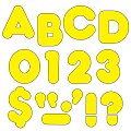 TREND Ready Letters®, 4", Casual UppercaseLetters/Numbers, Yellow, Pack Of 72